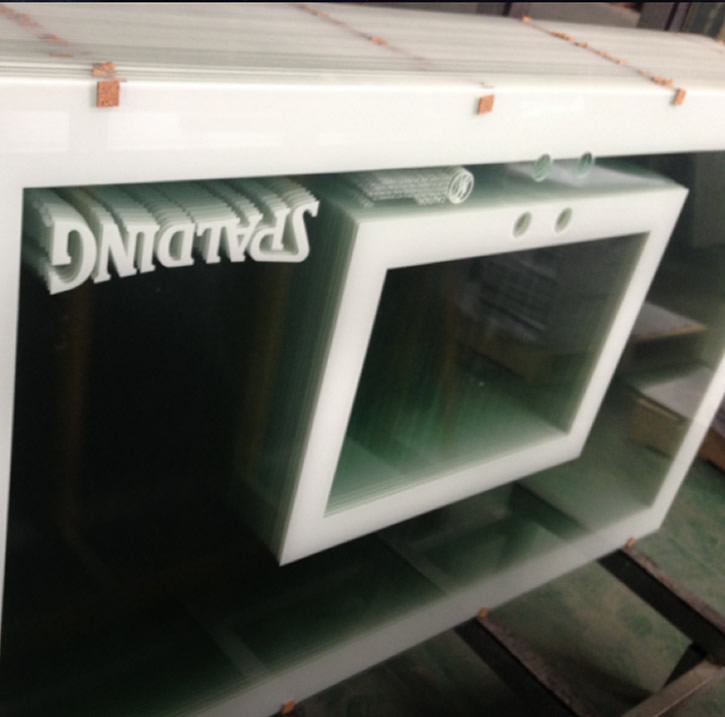 Basketball board glass